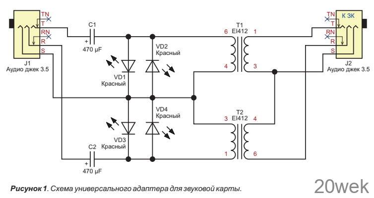 Универсальный адаптер для звуковой карты